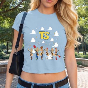 Toy Story Baby Tee, Retro TS Tee, Cute Cartoon Cowgirl Music Fan T-Shirt, Comfort Colors Magical Family Vacation Tee image 1