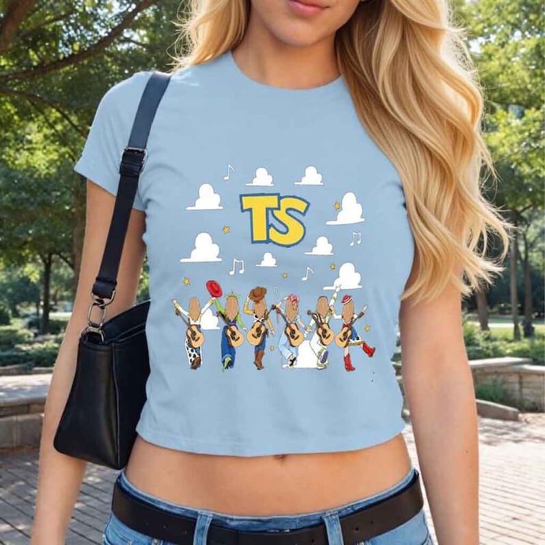 Toy Story Baby Tee, Retro TS Tee, Cute Cartoon Cowgirl Music Fan T-Shirt, Comfort Colors Magical Family Vacation Tee image 1