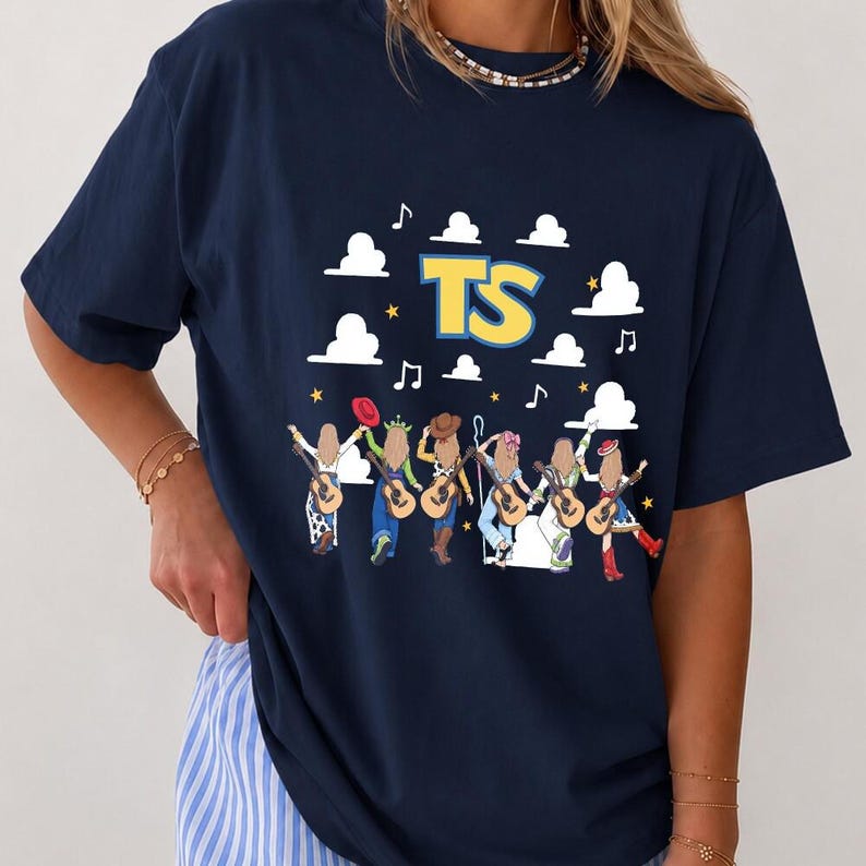 Toy Story Baby Tee, Retro TS Tee, Cute Cartoon Cowgirl Music Fan T-Shirt, Comfort Colors Magical Family Vacation Tee image 4