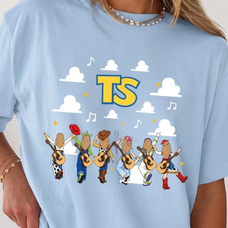 Toy Story Baby Tee, Retro TS Tee, Cute Cartoon Cowgirl Music Fan T-Shirt, Comfort Colors Magical Family Vacation Tee image 2