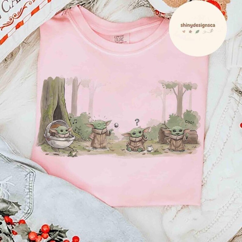Comfort Colors StarWars Grogu Emotions T-shirt, Funny Grogu Tee, Disneyland Family Matching Tee, Hollywood Studios Galaxy's Edge Trip Shirt image 3