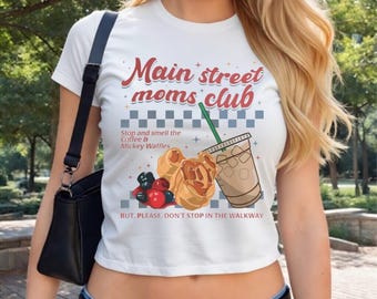 Retro Main Street Mom Club Shirt, Mom Comfort Colors Tee, Mickey Waffles Coffee Shirt, Magical Park Trip Family Vacation Tee