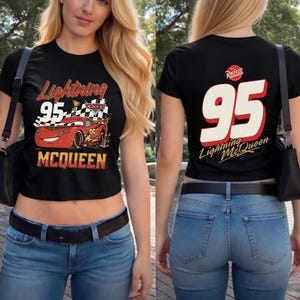 Vintage Lightning McQueen Baby Tee, Comfort Colors Disneyland Pixar Cars Shirt, Retro McQueen Graphic Tee, Family Vacation Trip Shirt 2026 image 1
