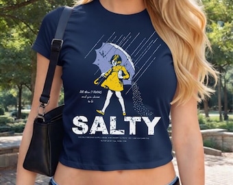 Salty Girl Tee: Women's Vintage Cotton Blend T-Shirt