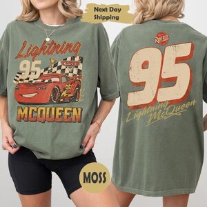Vintage Lightning McQueen Baby Tee, Comfort Colors Disneyland Pixar Cars Shirt, Retro McQueen Graphic Tee, Family Vacation Trip Shirt 2026 image 6