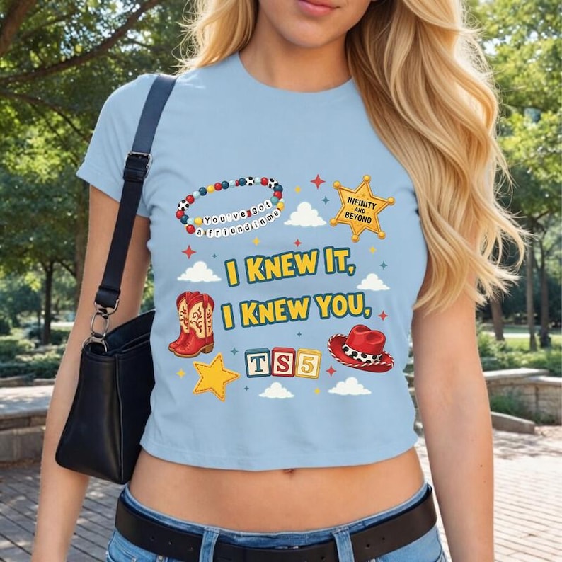 Disneyland Toy Story 5 babytröja, visste det, jag visste dig-tröja, TS Toy Story 5-inspirerad tröja, jag visste det, jag visste dig TS babytröja bild 1
