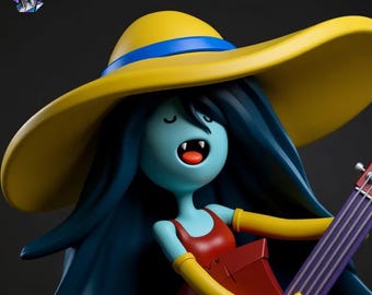 Marceline Adventure Time – High Detail STL Modell | Mehrfarben-STL | Vorunterstützte Version | Fan Kunst Statue