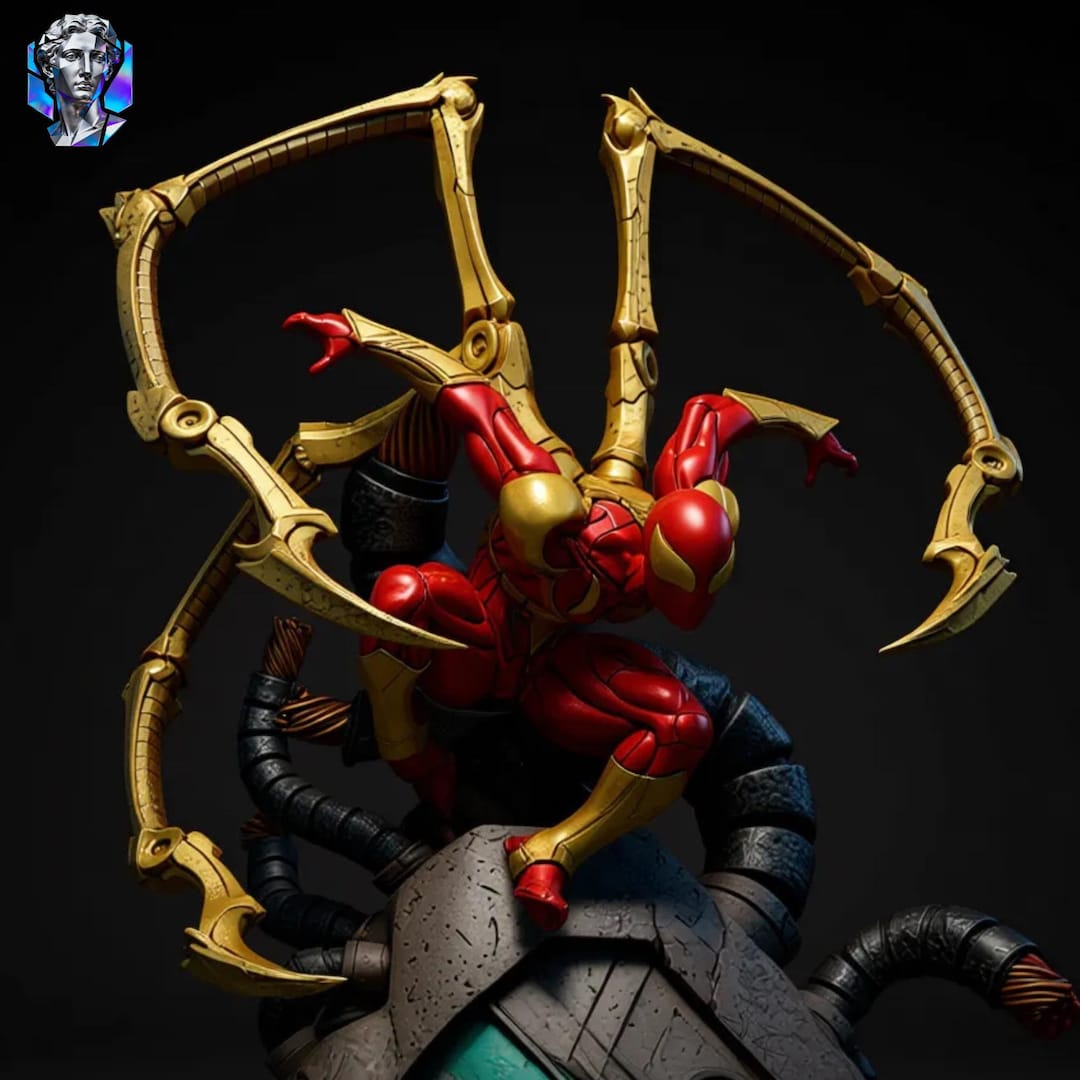 Iron Spider-man 3D STL Model – High Detail Resin Printing Figure - Etsy
