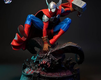 Spinne Thor Fusion 3D STL Modell - High Detail Resin Print Statue (Digitaler Download)