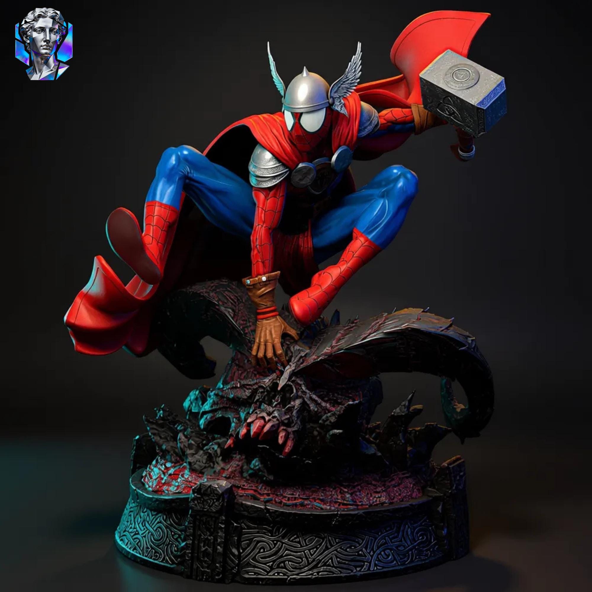 Spider Thor Fusion 3D STL Model – High Detail Resin Print Statue ...