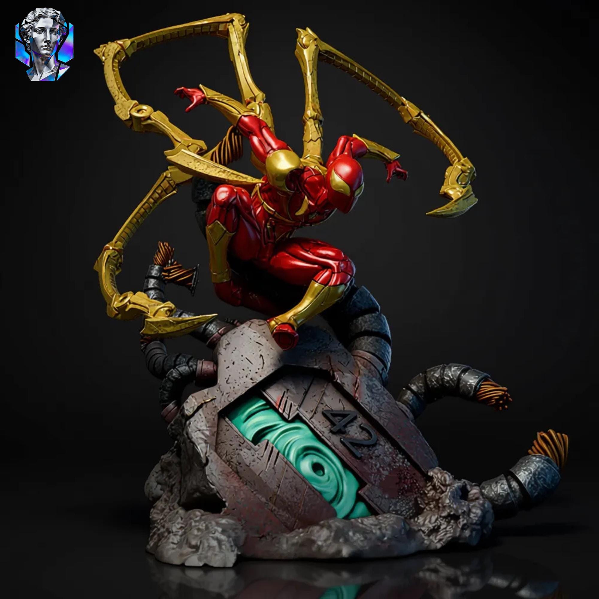 Iron Spider-man 3D STL Model – High Detail Resin Printing Figure - Etsy