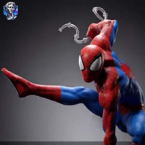 Spider-Man 3D STL Model – 1:6 Scale, Display Base Included (Digital Download)