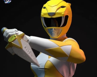 Mighty Morphin Gelber Waldläufer 3D STL Modell - Maßstab 1: 6 Fan Art Statue
