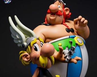 Asterix & Obelix 3D STL Model – Cartoon Collectible Statue (Pre-Supported Resin Files)
