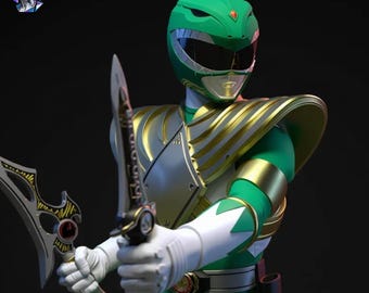 Grüner Waldläufer Mighty Morphin 3D STL Modell - Maßstab 1:6 Druckfigur aus Resin (Digitaler Download)