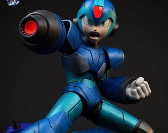Megaman X 3D STL Modell - Harzfertige dynamische Pose Figur (LYS-Dateien)