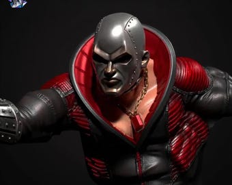 Destro 3D STL Modell - G.I. Joe Bösewicht Statue mit Display Base (Digitaler Download)