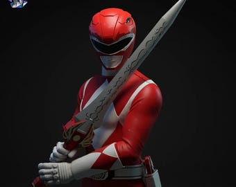 Mighty Morphin Red Waldläufer 3D STL Modell - Resin Figur im Maßstab 1:6