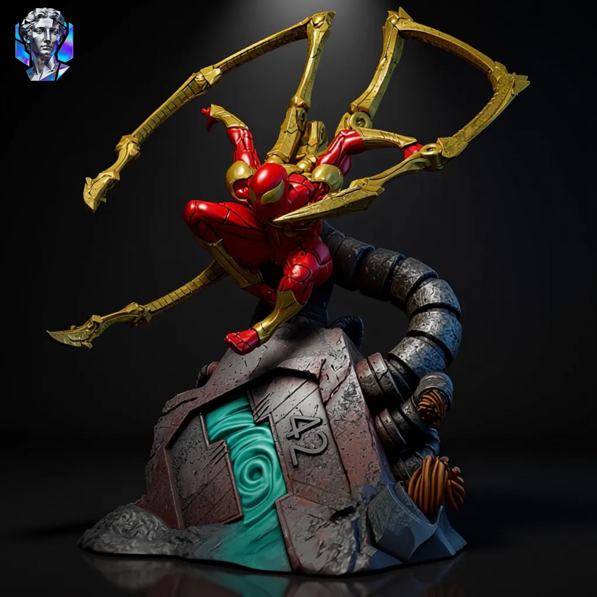 Iron Spider-man 3D STL Model – High Detail Resin Printing Figure - Etsy