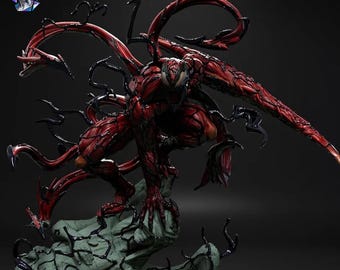 Carnage 3D STL Model - Hochdetaillierte Symbionten Statue, 1:6 & 1:10