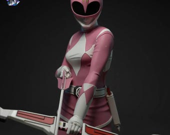 Mighty Morphin Pink Waldläufer 3D STL Modell - Maßstab 1: 6 Fan Art Statue