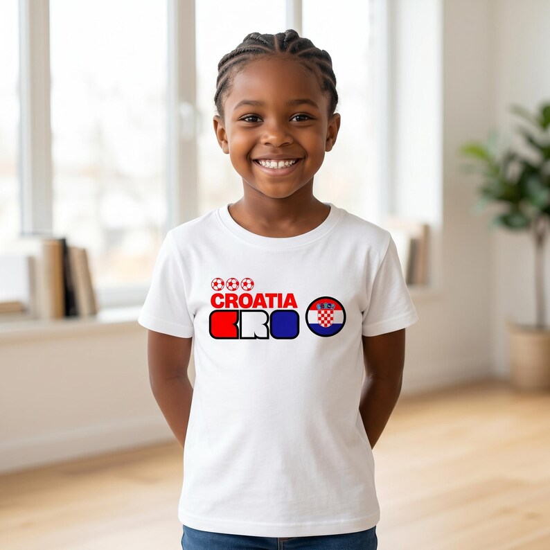 Camiseta infantil de Croacia para el Mundial, camiseta juvenil para aficionados al fútbol, camiseta de la selección nacional de Croacia, camiseta deportiva infantil, bonita camiseta de fútbol para niños imagen 3