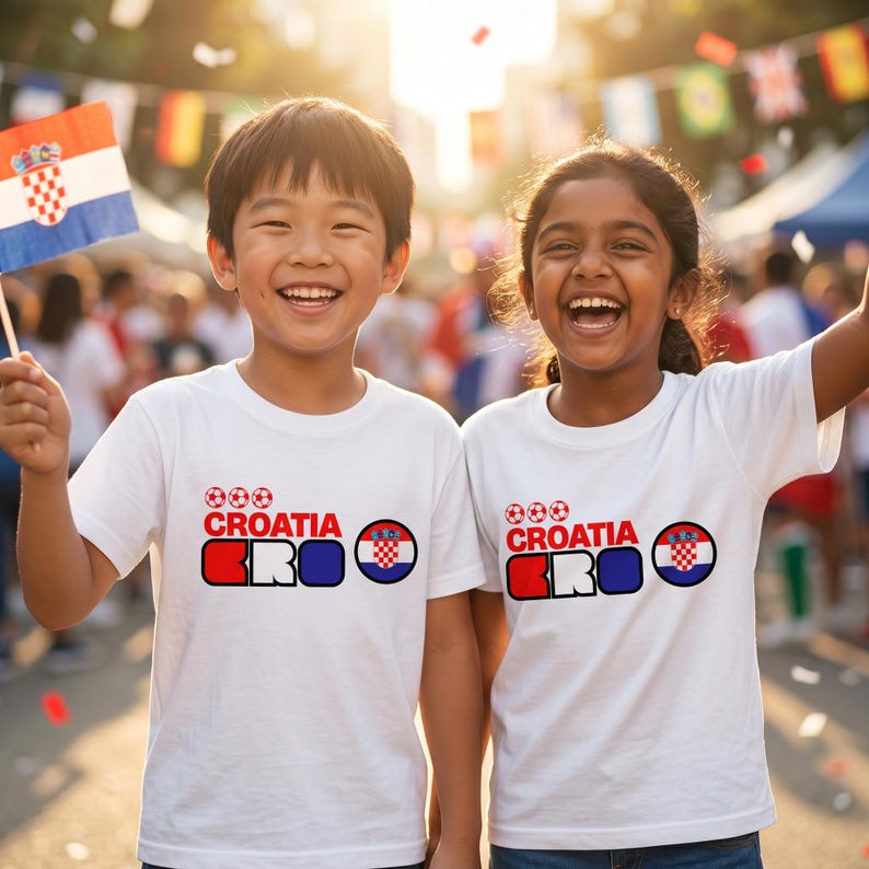 Camiseta infantil de Croacia para el Mundial, camiseta juvenil para aficionados al fútbol, camiseta de la selección nacional de Croacia, camiseta deportiva infantil, bonita camiseta de fútbol para niños imagen 7