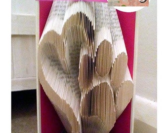 Heart with Paw Folded Book Art Pattern