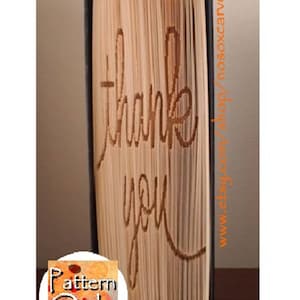 Thank You Cut & Fold Book Art Pattern