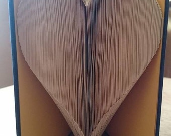 Large Heart Folded Book Art Pattern