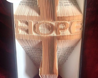 Hope Cross Folded Book Art Pattern