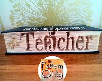 Teacher Cut & Fold Book Art Pattern