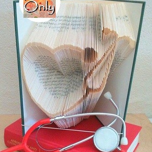 Stethoscope Folded Book Art Pattern