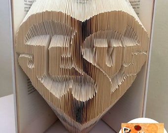 Jesus Heart Folded Book Art Pattern