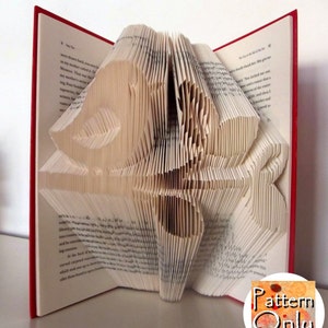 Bird on Branch Folded Book Art Pattern image 1