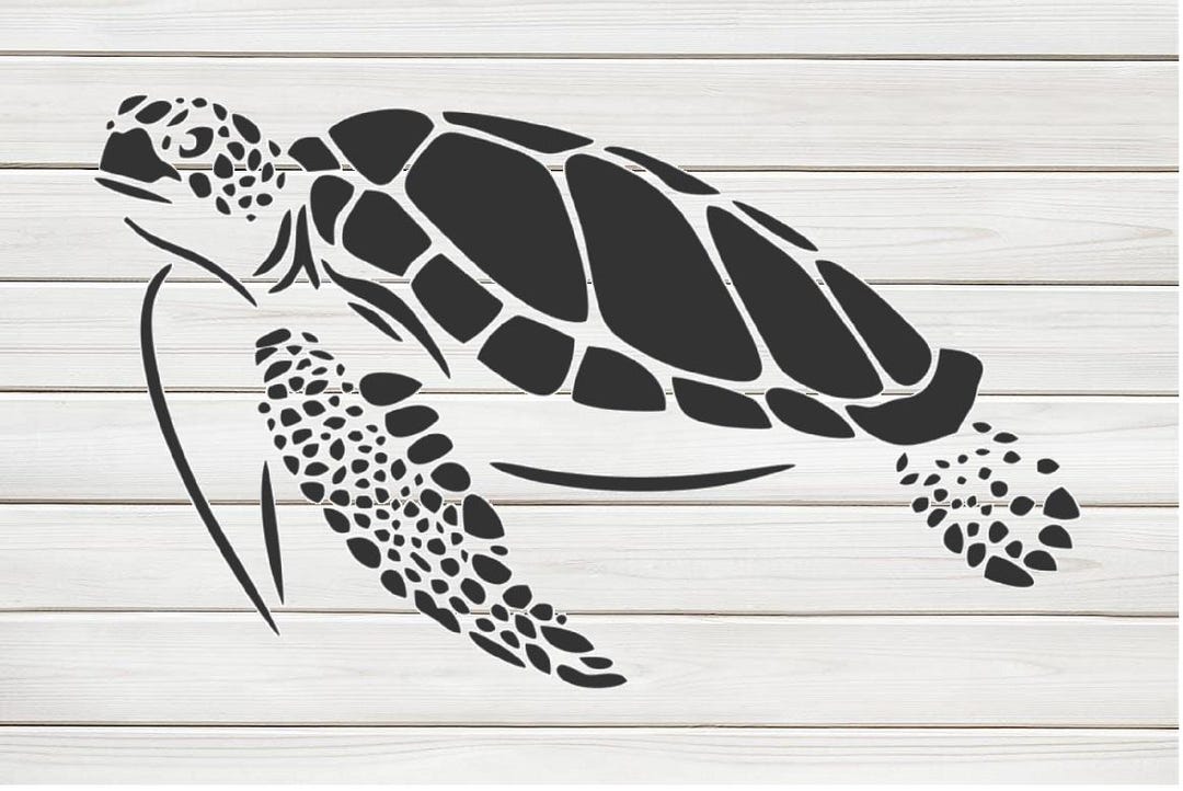 Tortoise Template Shell Giant Sea Turtle Stencil Model Template Design Print, Digital Download ...