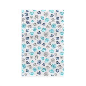 Hawaiian Opihi Pattern Microfiber Tea Towel- Moana (ocean) Blue | Multicolor Kitchen Linens image 1