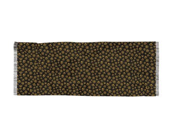 Hawaiian Opihi Shell Scarf | Lightweight Polyester Print Accessory