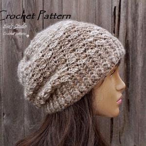 Crochet Hat - Slouchy  Hat, Crochet Pattern PDF,Easy, Pattern No. 80