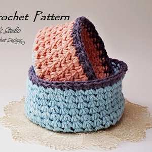 Crochet basket -  crochet pattern, easy, Crochet Pattern PDF, Great for Beginners, Pattern No. 90