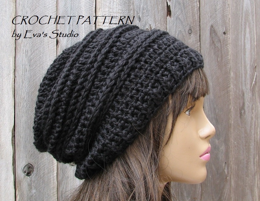 Crochet Hat - Slouchy Hat, Crochet Pattern Pdf,easy, Pattern No. 30 - Etsy