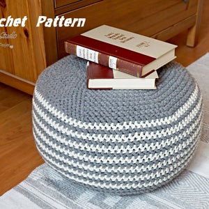Pattern Crochet Pouf  Pdf Floor cushion Patterns Crochet Pattern Pattern Pouf Ottoman Pattern