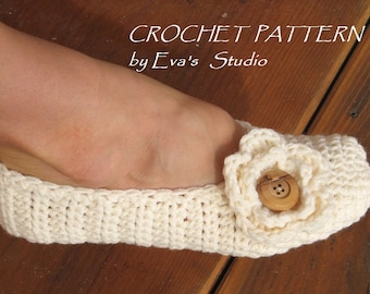 Adult Slippers Crochet Pattern PDF,Easy, Great for Beginners, Shoes Crochet Pattern Slippers,  Pattern No. 19