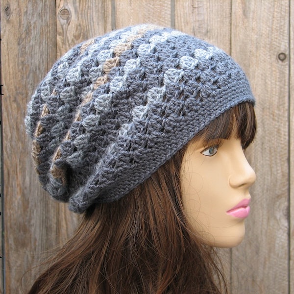 CROCHET PATTERN - Slouchy  Hat, Crochet Pattern PDF,  Pattern No. 27