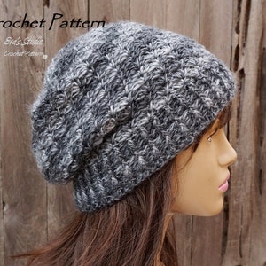 Crochet Hat Slouchy Hat, Crochet Pattern PDF,Easy, Pattern No. 80 image 1