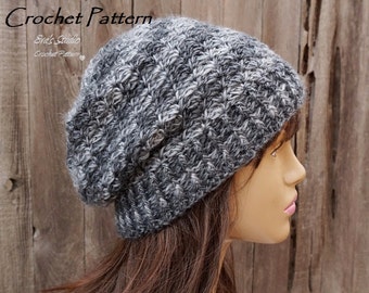Crochet Hat - Slouchy  Hat, Crochet Pattern PDF,Easy, Pattern No. 80