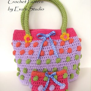 Sac / sac à main / portefeuille pour filles, patron au crochet PDF, facile, patron n ° 72
