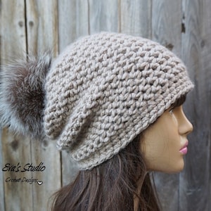 Crochet Hat - Slouchy  Hat, Crochet Pattern PDF,Easy, Pattern No. 88