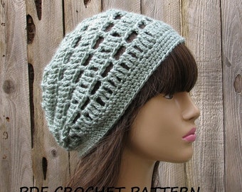 CROCHET PATTERN- Slouchy  Spring Hat, Crochet Pattern PDF,  Pattern No. 54