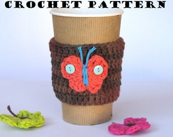 Crochet Pattern PDF, Coffee Cozy ,Coffee Sleeve, Tea Cozy, Cup Warmer, Crochet Cozy, Easy, Great for Beginners,Pattern No. 4